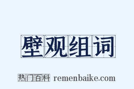 壁观组词是什么意思的图片